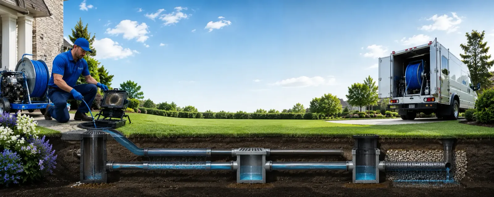 Outdoor drain cleaning information for Lupton, MI