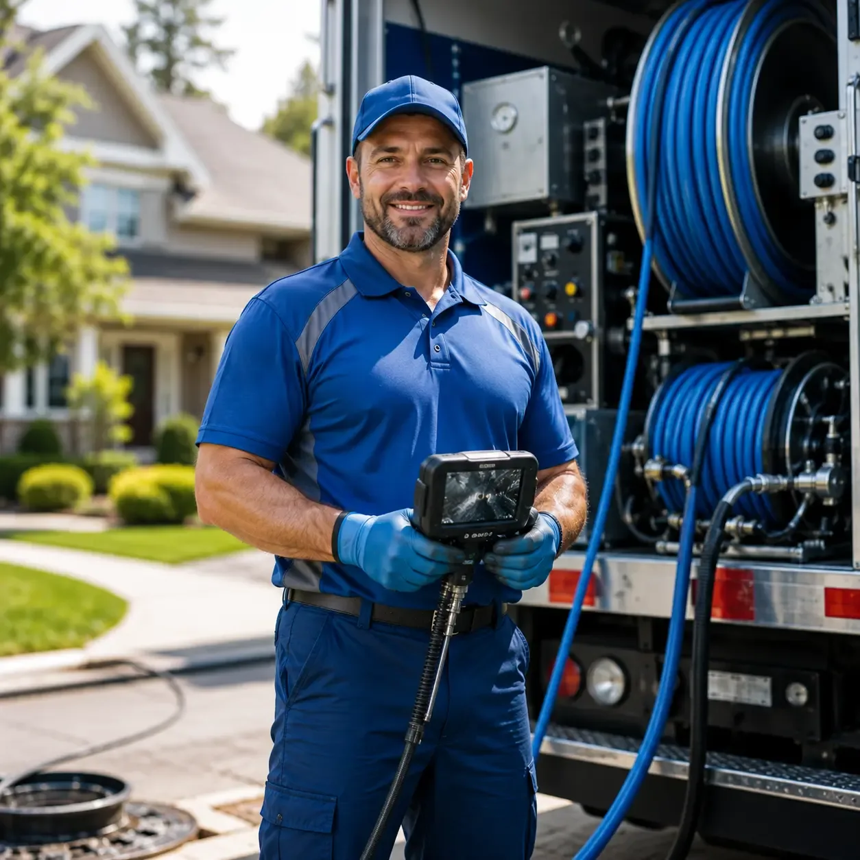 Local outdoor drain cleaning specialists in Lupton, MI